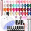 COSCELIA Kit Semipermanente Unghie - COSCELIA 35 Colori Smalto Semipermanente Unghie Lampada LED Unghie e Fresa per Unghie, Base e Top Coat Decor Kit Manicure Strumenti Completi