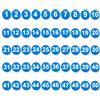 BOXOB 50pz 1-50 Numeri Magnetici, Magneti Numerati Rotondi Numeri Magnetici per Lavagna Numeri Magneti per Lavagna Cancellabile a Secco Casa Aula Ufficio Frigo (Diametro 2cm, Blu)