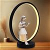 KIMPHIA HOME Lampada da Tavolo LED, Abatjour da Comodino USB con Statuina, Lampada Decorativa dal Design Moderno per Soggiorno, Salotto e Camera da Letto (Statuina con Gattino)