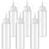 LiuHancsqd 6 Pz 240 ML Bottiglia da Spremere, Bottiglia Squeeze di Plastica, Flacone Dosatore in Plastica con Tappo, Flacone Dispenser per Ketchup Salse, Maionese, Olio Oliva, Pittura