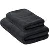 Generico Set Asciugamani Bagno 2 Pezzi - Misure 50x90-30x50 colore Nero - Materiali di Qualità
