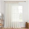 MIULEE Tende Trasparenti Tende per Interni con Nastro Arricciato 1 Pannelli per Finestre Camera da letto Soggiorno Casa Moderna 300X225 CM Bianco