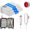 Vacbird Sacchetti Sottovuoto Vestiti con Pompa USB, 6 Pezzi di Buste Sottovuoto Vestiti (2X 40*40cm, 2X 40*50cm, 2X 40*60cm), Sacchetti Sottovuoto Viaggio Riutilizzabili - Essenziali per Viaggio Salvaspazio