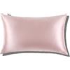 EVERSILK Federa per cuscino in seta per capelli e pelle: 100% Seta di gelso Naturale da 22 Momme - con cerniera nascosta doppia faccia - ipoallergenica certificata OEKO-TEX 1 Pezzo Rosa 50 x 80 cm