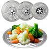 Terryshop74 3 Piatti Vassoio in Acciaio Inox forati per Cottura a Vapore Cucina Leggera Varoma Misure 17,5-19,5-21,5cm Cottura dietetica chetogenica Detox