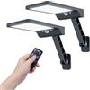 COLBOR Faretti Solari a LED da Esterno, Luce Solare Gardino con Sensore di Movimento 3 Modalità Regolabili IP65 Impermeabile Lampada Potenti con Telecomando 2PCS, Faretto-Solare-Luce-Esterno-Lampioni