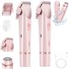 Generic Glowaura - Rasoio elettrico da donna, rasoio elettrico 2 in 1, ricaricabile tramite USB, impermeabile, 2 pezzi