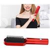 Betued Spazzola per Capelli Elettrica USB, Spazzola per Piastra per Capelli, Design Wireless, Realizzata in Materiale Resistente Al Calore Ad Alta Resistenza, Riscaldamento Uniforme, Impugnatura Ergonomica