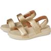 Fitflop F-Mode Go Adjustable Flatform Back-Strap Sandals, Sandali Donna, Platino, 43 EU