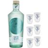 DISTILLERIA MARZADRO LUZ GIN LONDON DRY EDITION LAGO DI GARDA 70 CL CON 6 BICCHIERI
