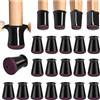 GICUNK 32 Pezzi Rotondi Gommini per Sedie, Nero Silicone Tappi Feltrini Sedie in per Pavimenti in Legno, Cuscinetti Protettivi per Piedi di Mobili (Fit:13-22.9mm)