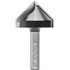 ENT 12054 Fresa per scanalatura a V e fresa a testo carburo, Gambo (S) 8 mm, diametro (D) 32 mm, L 22 mm, E 90°, SL 32 mm