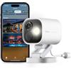 Aqara 4MP Esterna Camera Hub G5 Pro PoE, Visione Notturna a Colori Reali Telecamera, HomeKit Secure Video, Thread Border Router, Rilevamento Locale, Thread/Zigbee, Compatibile con Alexa Google, Bianco