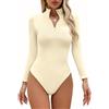 Body Donna Maniche Lunghe Con Cerniera - Collo Alto, Elasticizzato, Sexy Ed Elegante Per Sottogiacca O Abbinamento Casual - Foto 9