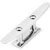QWORK Bitta QWORK® da 100 mm in Acciaio Inossidabile 316, Piatta con 2 Fori, Estremamente antiruggine, Resistente all'Acqua salata e ai Raggi UV - Bitta di ormeggio per Corde, Corde, pennoni