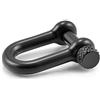 Ganzoo 3er set grilli a U in acciaio nero con chiusura a vite, testa ben grippabile per regolazioni, per braccialetti paracord, corde e cinghie, taglia M 33x19 mm, esterno 33x25 mm, apertura 21x10 mm