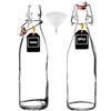 Firmadigaranzia srl 6 Bottiglie Vetro 500ml con Tappo Ermetico con 6 Guarnizioni, per Olio, Liquori, Vino - Bottiglie per vino liquore e olio con imbuto travaso