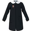 Siggi Grembiule Bambina Divisa Scuola Primaria, Colore Nero, Ricamo Gelato, Chiusura a Cerniera (6 anni - 65-116 cm)