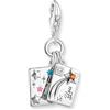 THOMAS SABO Ciondolo a forma di lettera in argento sterling 925 riciclato 2061-691-7, misura unica, Argento sterling, Zirconia cubica