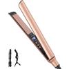 UNOBEY Hair Straightener for Women Flat Iron Mini Piastra per capelli corti, 3D piastre in ceramica, styling rapido 120-230°C, Voltaggio universale da viaggio raddrizzatori