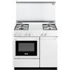 De Longhi Cucina a Gas 4 Fuochi Forno Elettrico con Grill Larghezza x Profondità 86x50 cm con Coperchio e Vano Portabombola colore Bianco - SEW8540NEDM