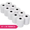 Rotoli Carta Termica per Registratori di Cassa Fiscali 57x35x12 (10pz)