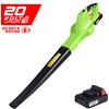 BAKAJI Soffiatore Elettrico con Batteria Litio 20V 2ah Ricaricabile per Foglie Giardino