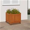 BAKAJI Fioriera in Legno Pieghevole Vaso per Fiori Piante da Esterno Giardino 38x38x35cm