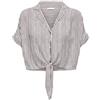 ONLY Onlpaula Life S/S Tie Shirt Wvn Noos Camicia Femminile Accorciata con Dettaglio Nodo, Ballerino di Nuvola, XS Donna