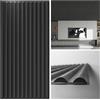 Art3d Confezione da 12 pannelli murali 3D, piastrelle per soffitto in PVC, design a mezzo cilindro, decorazione di pareti interne, 120 x 60 cm, piastrelle decorative per soffitto sospeso, nero, 8,8 ㎡