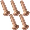 AERZETIX - C48039 - Set di 5 rivetti in rame Ø5x20mm con testa semirotonda - rivetto bombato - rivetto pieno/rivetto autobloccante - DIN 662