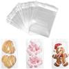 RIVIEVAL 100 Sacchetti di Cellophane Trasparente Autoadesivi per Biscotti e Caramelle, Piccoli Sacchetti per Prodotti da Forno (7x10 cm)