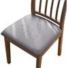 Alishomtll Set di 4/6 coprisedia in pelle elasticizzata, impermeabile, rimovibile, lavabile, per sala da pranzo, cucina, matrimonio, giardino, ufficio (grigio, 6 pezzi)