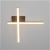Klighten Plafoniera Led Soffitto 16W 1400LM, Plafoniera 2 Barra, Lampada Soffitto Decorativa Moderna per Corridoio Camera da Letto Soggiorno Cucina, 56 cm, Bianco Caldo 3000K, Nero