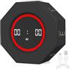 Dealswin Timer Visivo Ricaricabile, Digitale Timer Flip con Rilevamento Della Gravità, Conto Alla Rovescia 1, 3, 5, 15, 30, 60, 90 Minuti, Pomodoro Timer per Bambini, Studio, Cucina, Ufficio (Nero)