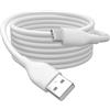 DIGITUS Cavo di connessione USB 2.0-2 m - USB-A a Type-C - Alta velocità 480 Mbit/s - 60W Power Delivery - cavo flessibile in silicone - bianco - per iPad, iPhone, smartphone Android, tablet