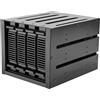 SilverStone Technology SST-FS304B-V, tre alloggiamenti per dispositivi da 5,25 su quattro SAS da 3,5 12G/SATA da 6 Gbps con supporto per Slim ODD da 9,5 mm