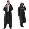 Pahajim Impermeabile Riutilizzabile con Nastro Riflettente Junior Adulti Donne Uomini Poncho Leggero e Traspirante con Cappuccio e Maniche per Escursioni all'aperto (4XL, Nero)