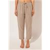 Calzedonia Pantaloni Lunghi Lino E Viscosa Naturale