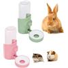 CHENKEE Fontana d'Acqua Automatica, 2 Pezzi 500ml Alimentatore di Acqua di Coniglio Bottiglia d'Acqua per Piccoli Animali per Conigli, Ratti, Furetti, Gerbillini, Chinchilla (Verde, Rosa, 20 x 18 x 8,6cm)