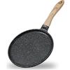 JEETEE Padella Pancake 24 cm, Granito-Antiaderente Rivestimento, Compatibile Tutti Fornelli y Induzione, Senza PFOA, Grigio
