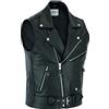 Gaudi-Leathers Motociclista Gilet in pelle Biker Giacca Moto Brando style Uomo 2XL