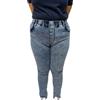 Generico Pantaloni Jeans Donna Taglie comode, Elastico in Vita, Skinny, Taglie Forti, Curvy (IT, Numero, 56, Plus, Regular, Denim)