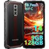 DOOGEE Blade 10 Rugged Smartphone, 9GB+128GB/2TB Telefono Indistruttibile Android 14, 6