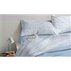 Bassetti Completo Letto Matrimoniale 2 Due PIAZZE Dream 100% Cotone Sopra + Sotto + 2 FEDERE (Maui Blue Moon)