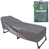 AKTIVE Copertura protettiva per lettino prendisole da giardino 200x75x45 cm, Impermeabile, Rettangolare, Poliestere 100 g/m², Protezione da pioggia e polvere, Chiusura regolabile