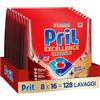 Pril Excellence Premium 5in1 Caps Lavastoviglie (16 Caps), Detersivo lavastoviglie contro lo sporco ostinato e secco da 72h, Pastiglie lavastoviglie efficaci anche nei cicli brevi ed eco