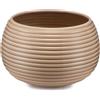 PALAIS ROYAL Vaso Porta Piante Righe 35x22cm Tortora Ceramica