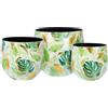 PALAIS ROYAL Vaso Jungle Grande Foglia Oro 30x30cm Metallo