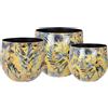 PALAIS ROYAL Vaso Safari Piccolo Foglia Oro 23x23cm Metallo